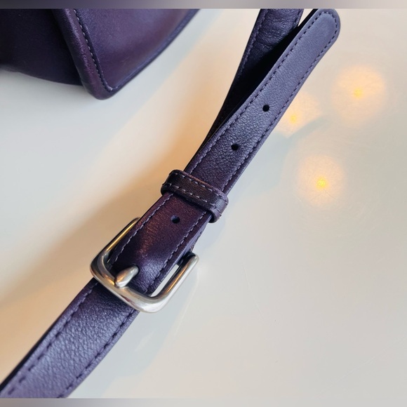 Vintage Coach Willis Bag purple aubergine eggplant 9927 - Picture 7 of 14